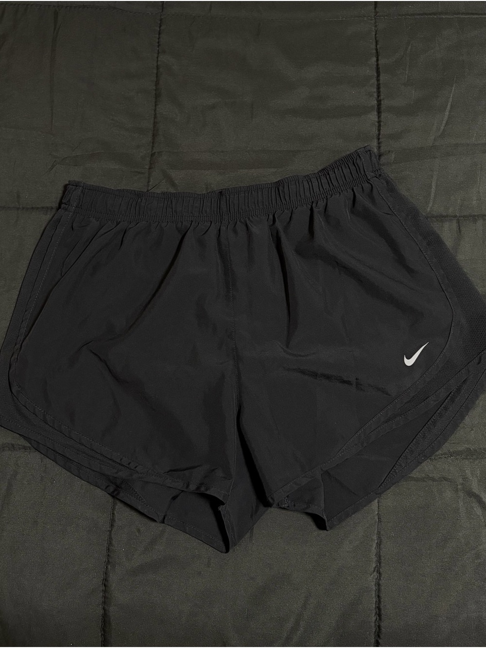 Nike Women's Black Athletic Running Shorts with Reflective Swoosh